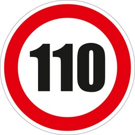 Semn Indicator Limitare viteza 110, autocolant, diametru 12 cm
