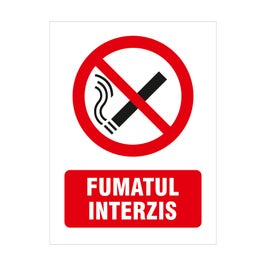 Semn Indicator Fumatul interzis, PVC, 20 x 15 cm