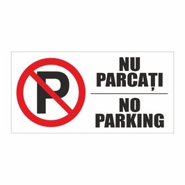 Semn Indicator Nu parcati, PVC, 40 x 20 cm