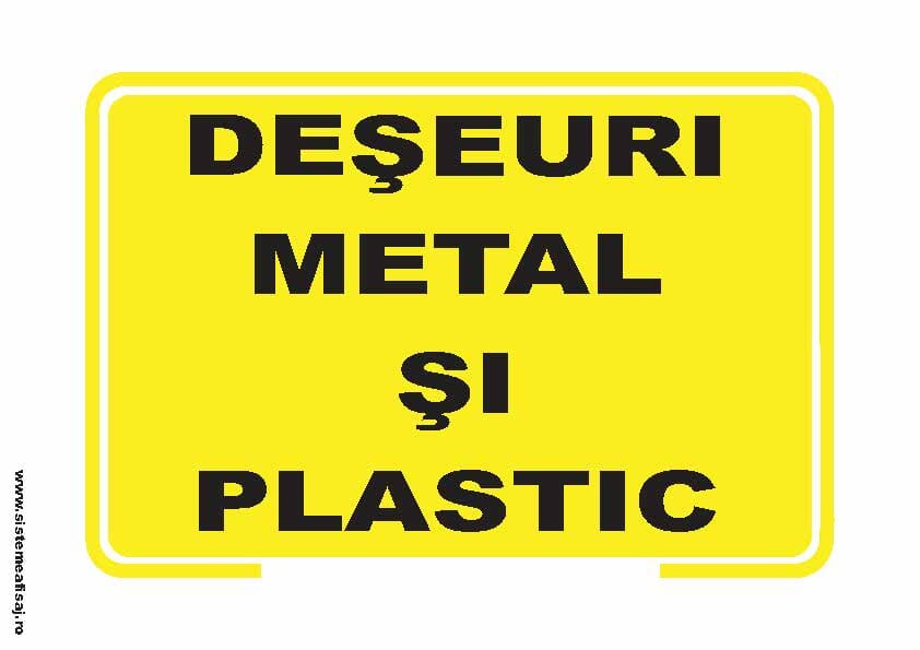 Semn Indicator Deseuri Metal Si Plastic