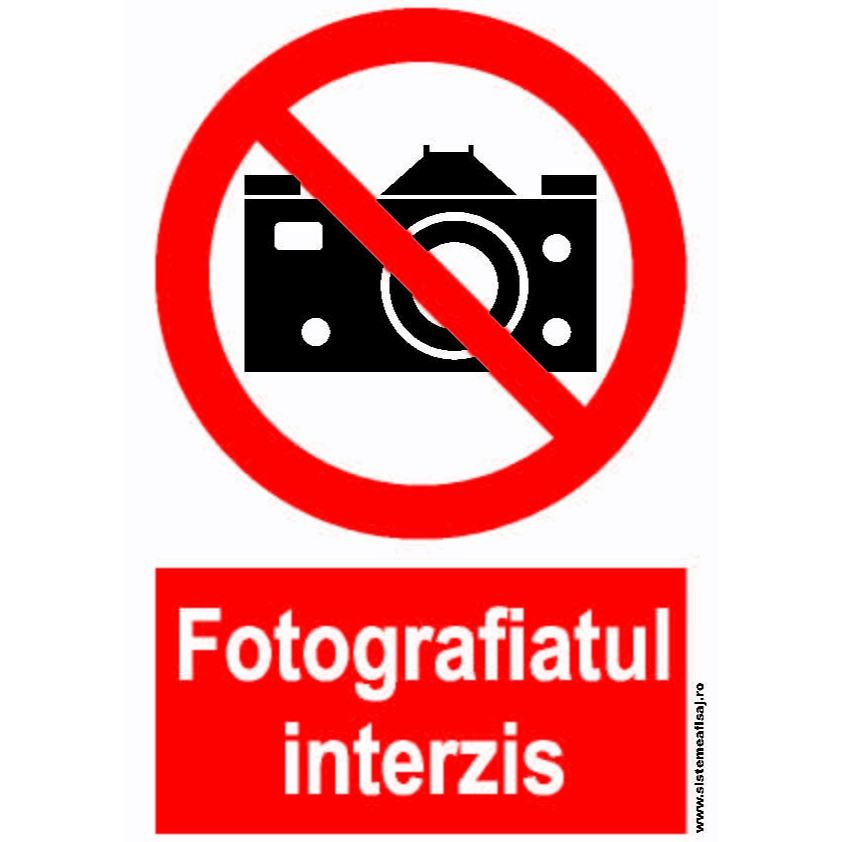 Semn Indicator Fotografiatul Interzis