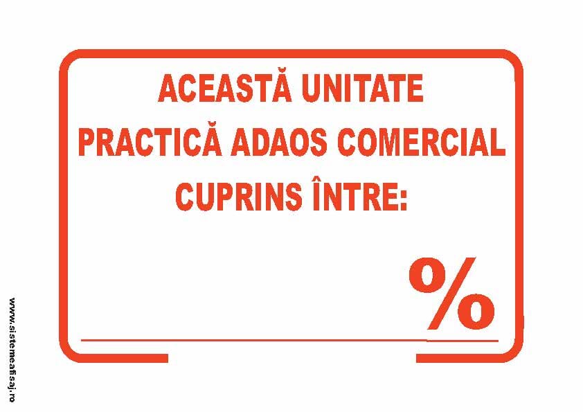 Semn Indicator Informare Adaos Comercial