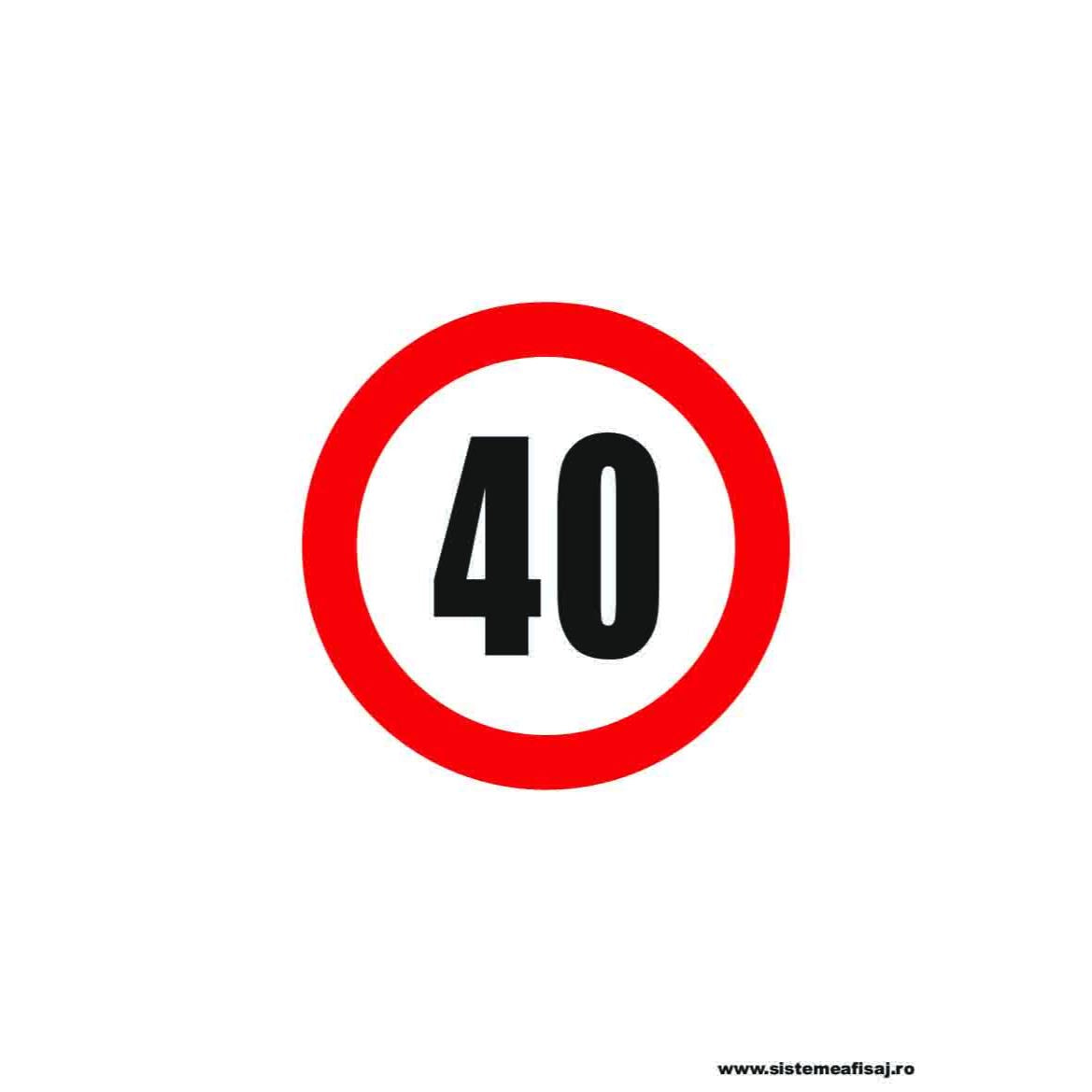 Semn Indicator Limitare De Viteza