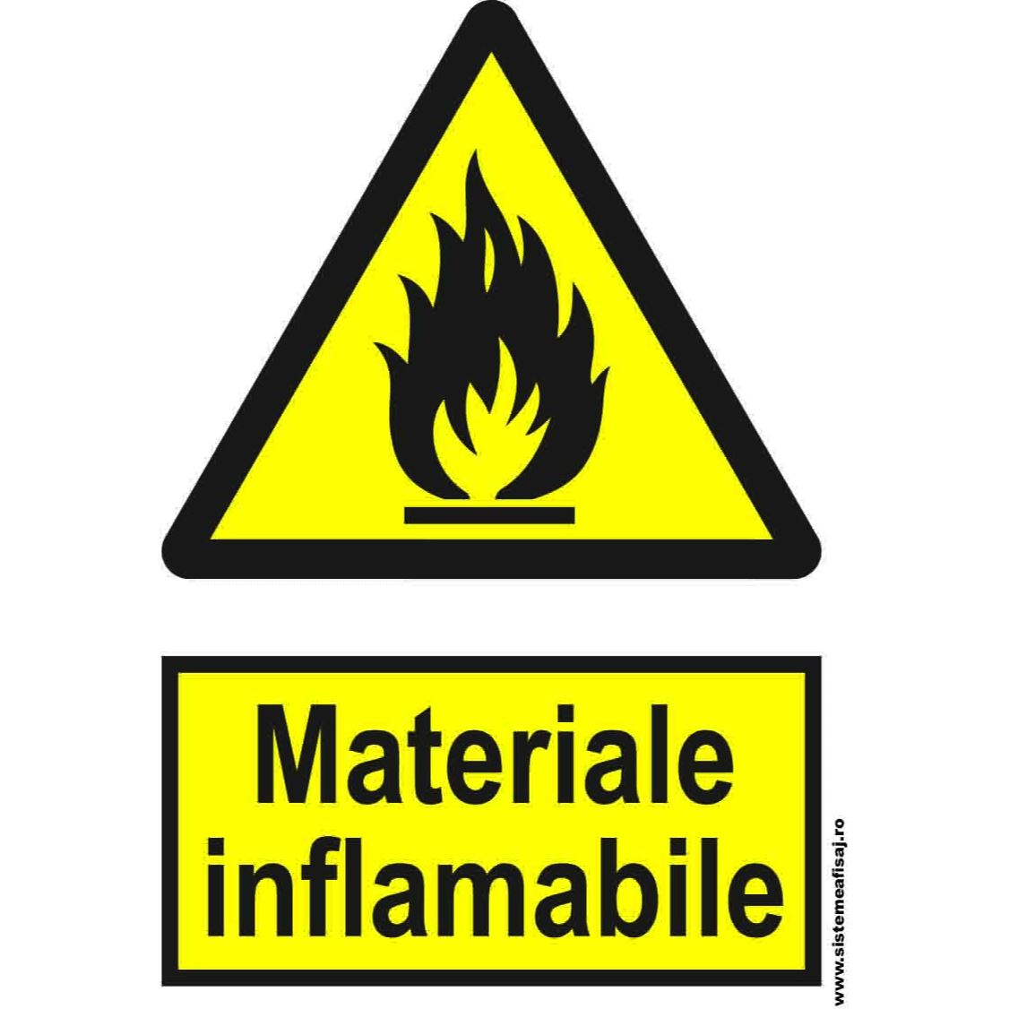 Semn Indicator Materiale Inflamabile