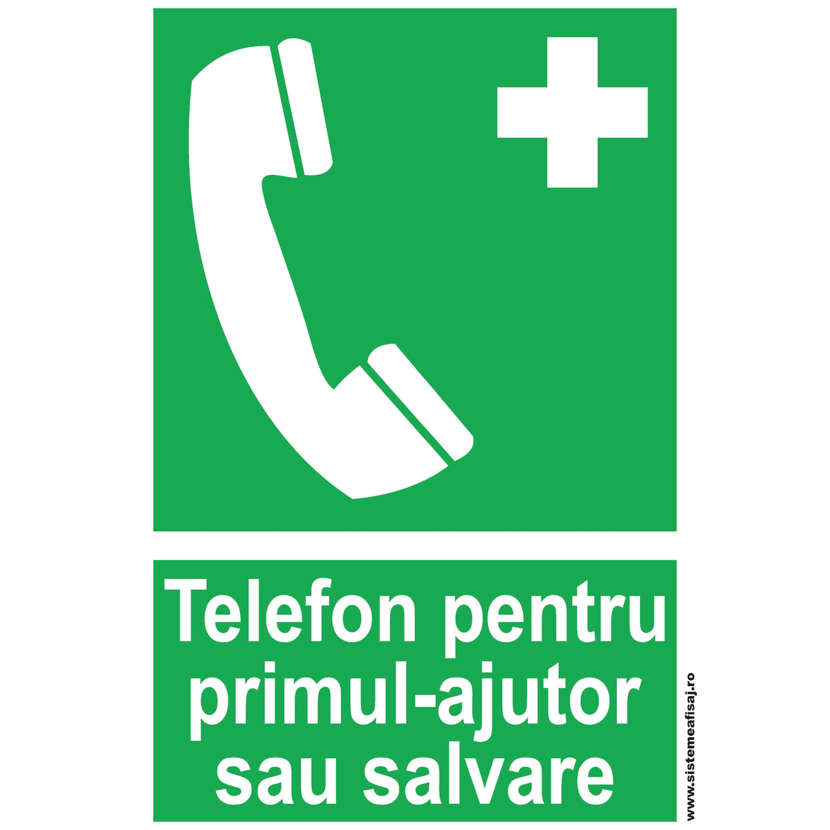 Semn Indicator Telefon Pentru Primul-Ajutor Sau Salvare
