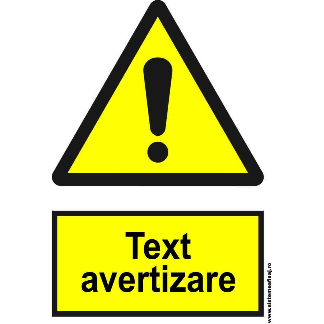 Semn Indicator Text Avertizare