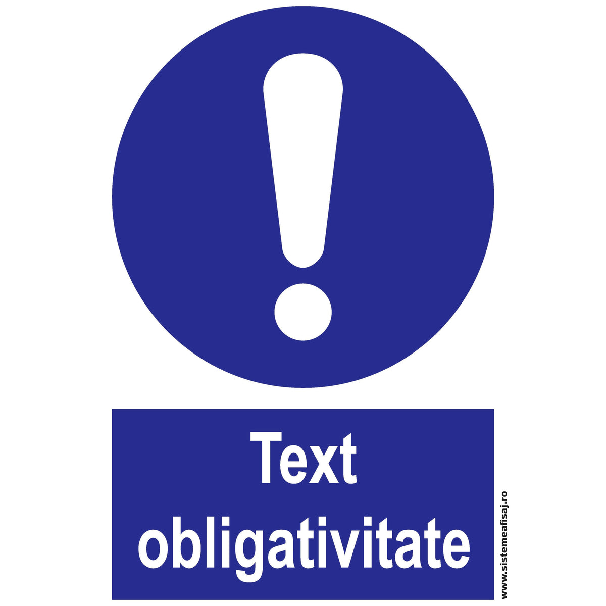 Semn Indicator Text Obligativitate